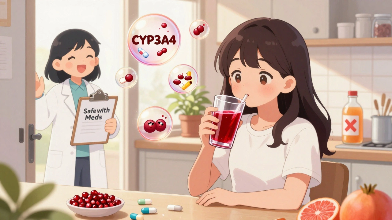 Pomegranate Juice and Medications: What You Really Need to Know About CYP Interactions