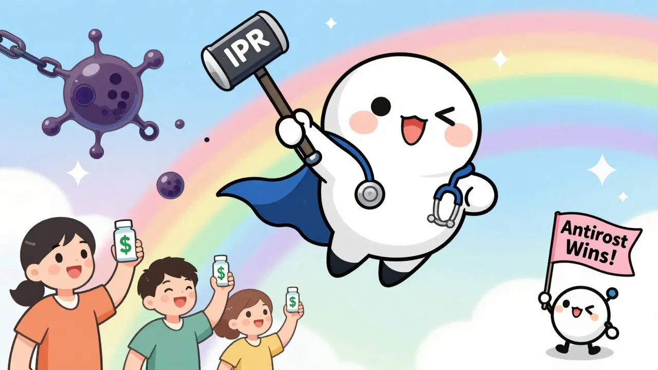 A biosimilar superhero breaks pay-for-delay chains with an IPR hammer as patients cheer with cheap medicine.